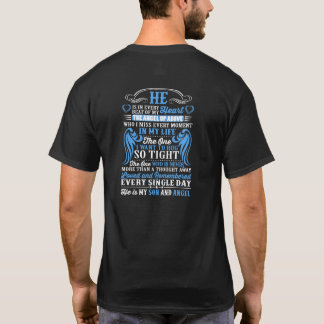Camiseta Él está en cada latido de mi corazón mi HIJO y áng