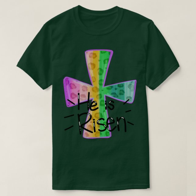 Camiseta él está levantado 3 (Diseño del anverso)