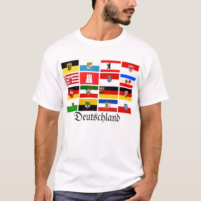 Camiseta El estado alemán de los Lander señala Deutschland (Anverso)