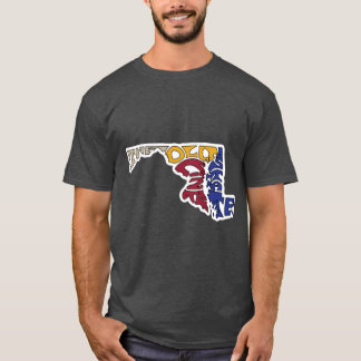 Camiseta El Estado de la Vieja Línea Maryland