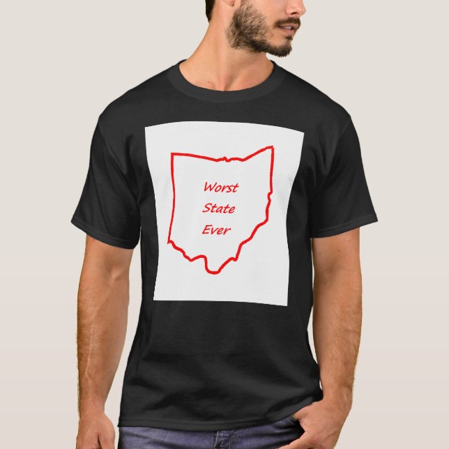 Camiseta El estado peor de Ohio siempre rojo (Anverso)