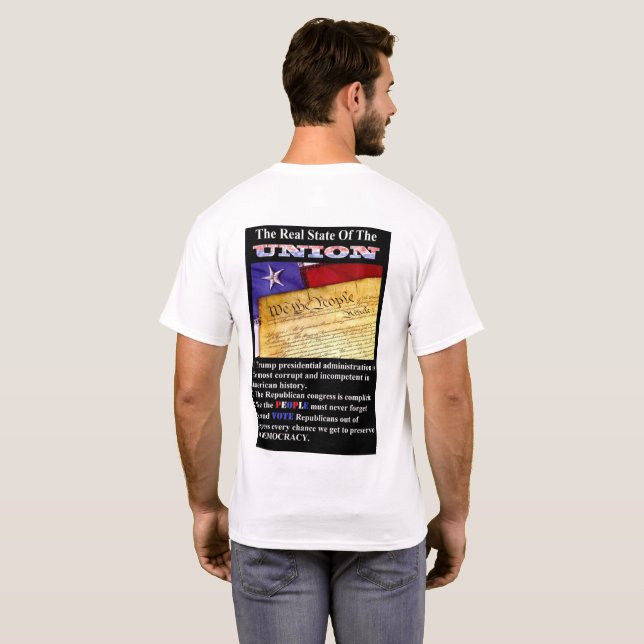 Camiseta El Estado Real De La UNIÓN (Reverso completo)