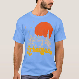 Camiseta El estado vintage de Arkansas a mediados del siglo