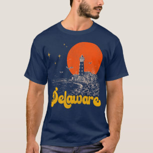 Camiseta El estado vintage de Delaware a mediados de siglo