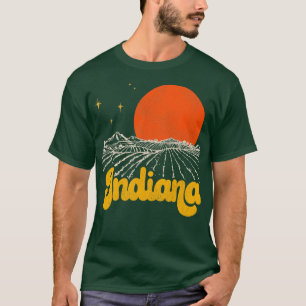 Camiseta El estado vintage de Indiana a mediados del siglo