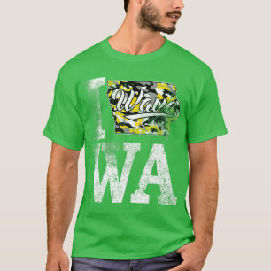 Camiseta El estado vintage de Iowa la onda de moda Iowans B