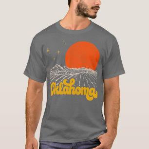 Camiseta El estado vintage de Oklahoma a mediados de siglo