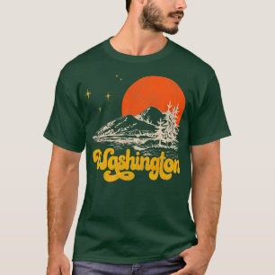 Camiseta El estado vintage de Washington a mediados del sig