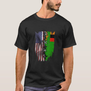 Camiseta El estadounidense de cosecha zambiana arranca la b