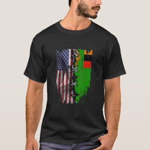 Camiseta El estadounidense de cosecha zambiana arranca la b
