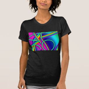 Camiseta El estallido del arco iris del AMOR colorea 2