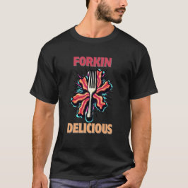 Camiseta El estilo de Bacon Lover's Fork Tee Sizzle