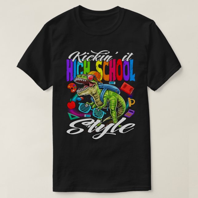 Camiseta El Estilo De La Escuela Secundaria De Regreso Al M (Diseño del anverso)