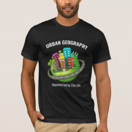 Camiseta El estilo de los paisajes urbanos: negro geográfic