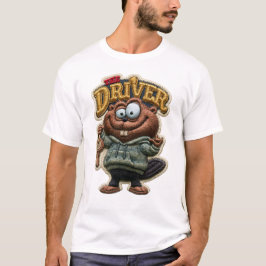Camiseta El estilo de parche bordado de castor divertido de