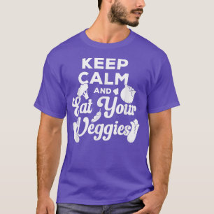 Camiseta El Estilo De Vida Vegetariano Mantenga La Calma Y 