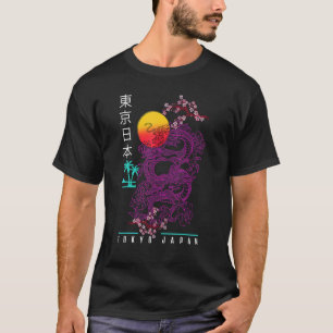 Camiseta El estilo del dragon asiático japonés Tokyo Retro 