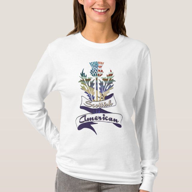 Camiseta El estilo escocés estadounidense marca las camiset (Anverso)