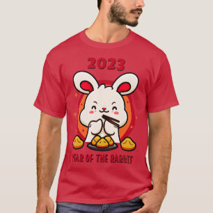Camiseta El estilo kawaii del año del conejo