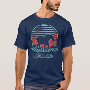 Camiseta El estilo retro de Guinea Ecuatorial de los años 8