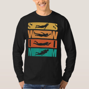 Camiseta El Estilo Vintage De Natación Ideal Para Los Nadad