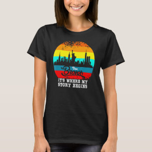 Camiseta El Estilo Vintage Retro El Bronx Donde Comienza Mi
