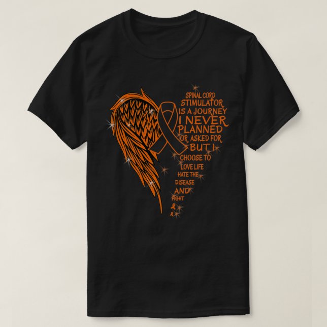 Camiseta el estimulador de la médula espinal es un viaje qu (Diseño del anverso)
