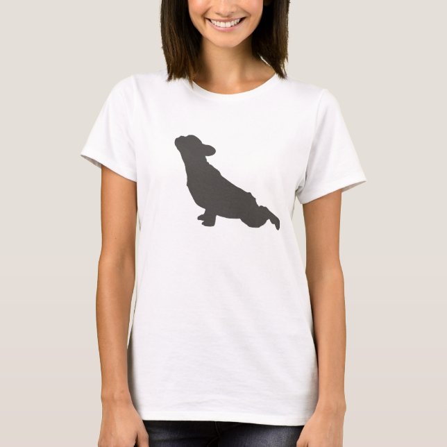 Camiseta El estirar del bulldog francés (Anverso)