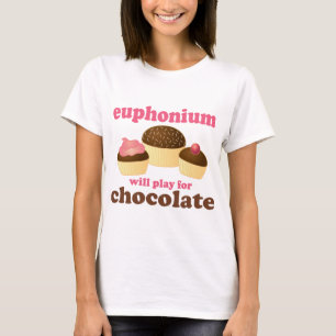 Camiseta El Euphonium divertido jugará para el chocolate