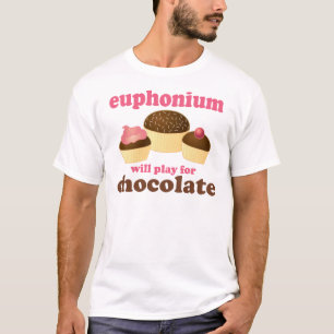 Camiseta El Euphonium divertido jugará para el chocolate