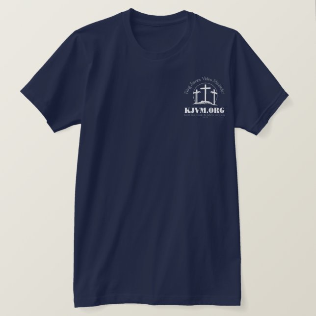 Camiseta El Evangelio de los Ministerios John KJV oscuro (Anverso del diseño)
