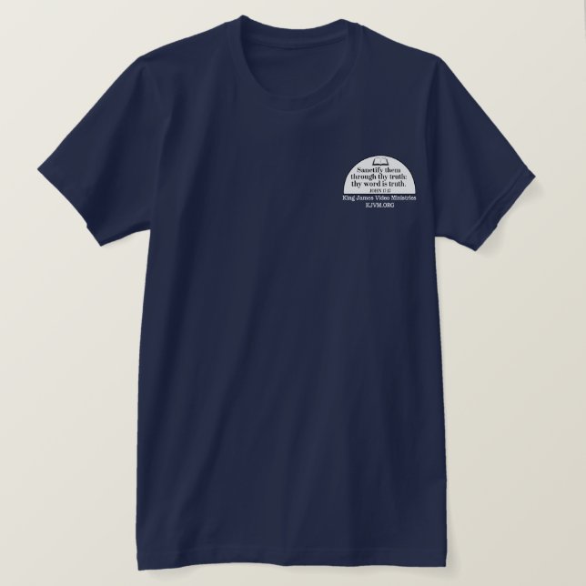 Camiseta El Evangelio de los Ministerios John KJV oscuro (Anverso del diseño)