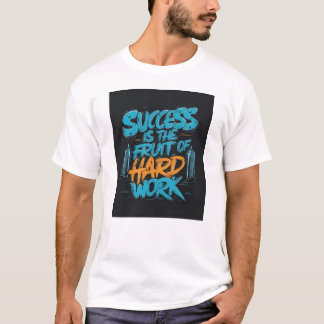 Camiseta El éxito es el fruto del trabajo duro Motivación 