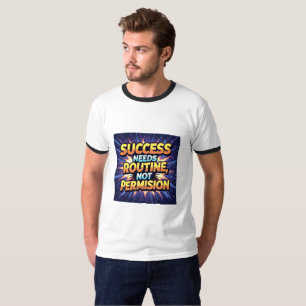 Camiseta El Éxito Necesita Rutina, No Permiso – Comienza Tu