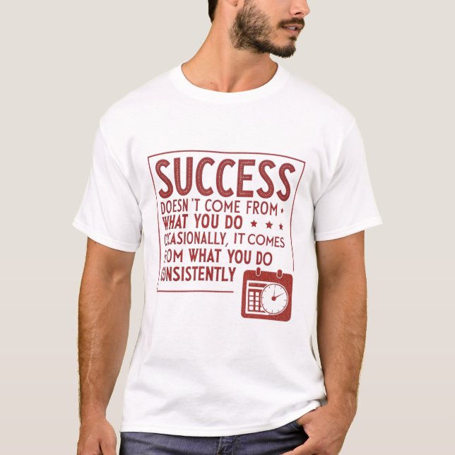 Camiseta El éxito no viene de lo que haces ocasionalmente (Anverso)
