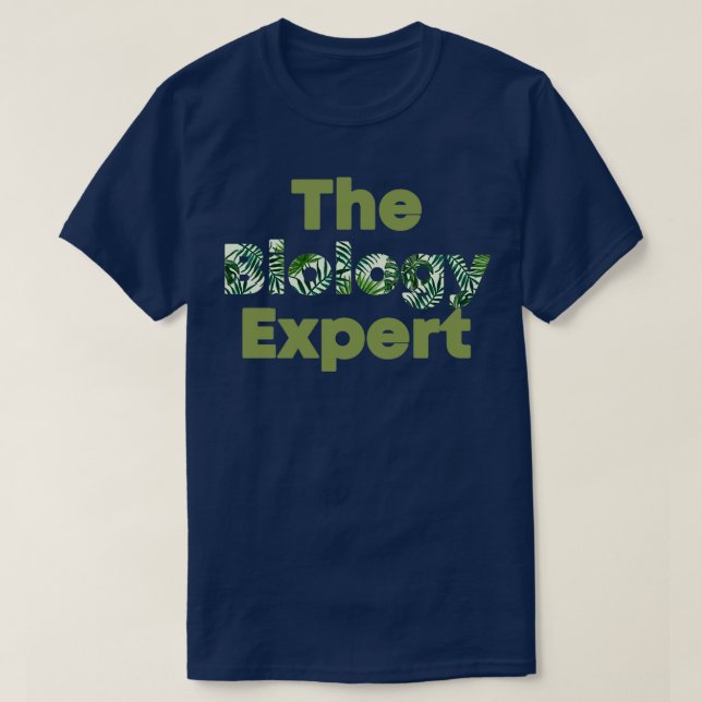 Camiseta el experto en biología (Diseño del anverso)