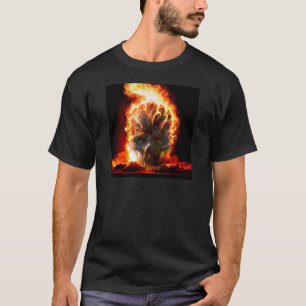 Camiseta El extracto colorea el cráneo del infierno