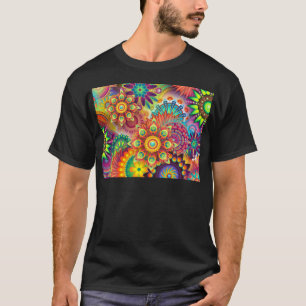 Camiseta El extracto, flores, illustartion, color, florece