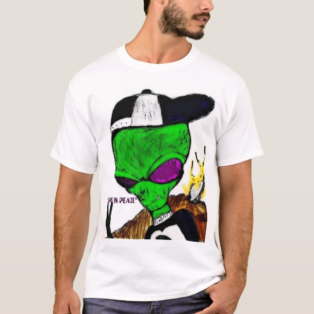 Camiseta El extranjero viene en paz (Anverso)