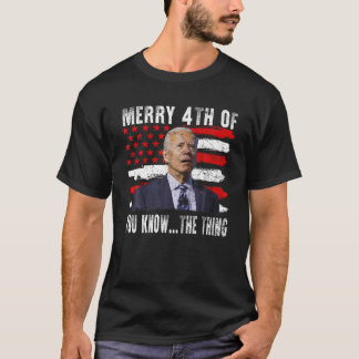 Camiseta El extraño Biden confundió a Feliz 4 de los Conoci