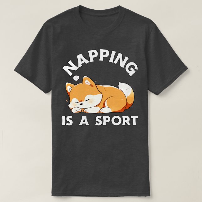 Camiseta El extraño "Corgi Napping" es un amante del perro  (Diseño del anverso)