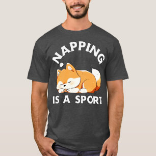 Camiseta El extraño "Corgi Napping" es un amante del perro