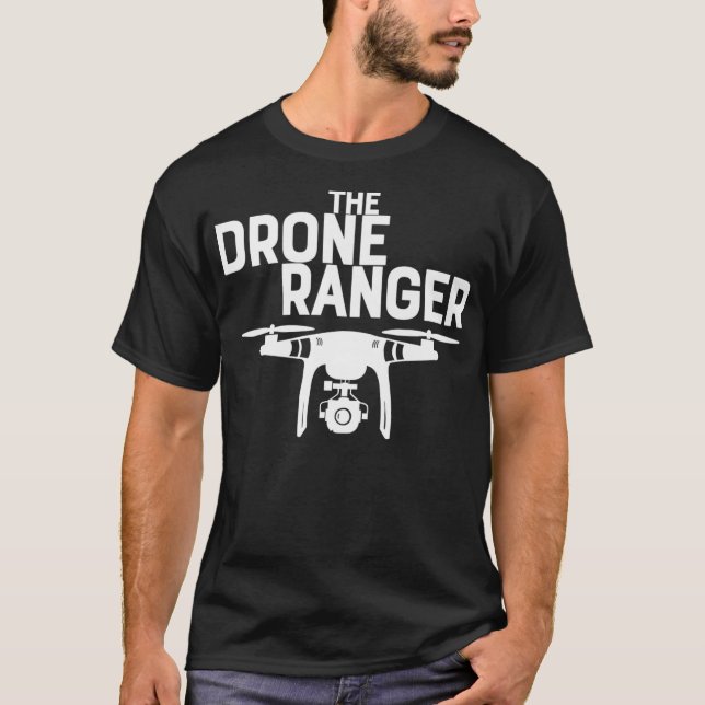 Camiseta El extraño Drone Ranger Famoso Volando Premium (Anverso)