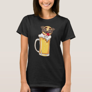 Camiseta El extraño dueño de un perro de cerveza Pug Beer P