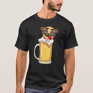 Camiseta El extraño dueño de un perro de cerveza Pug Beer P