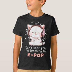 Camiseta El extraño gato que ama no te puede oír que estoy 