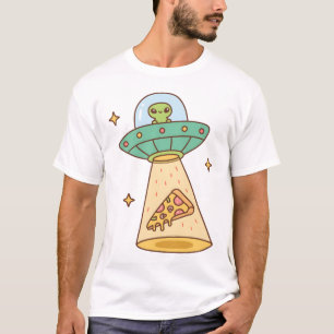 Camiseta El extraño OVNI alienígena secuestró el doodle Piz