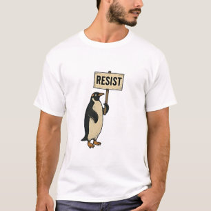 Camiseta El extraño pingüino resiste la protesta contra los