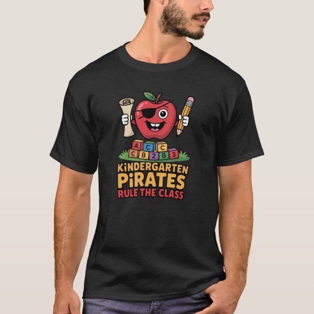 Camiseta El extraño pirata de kindergarten dice volver a la (Anverso)