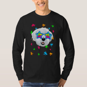 Camiseta El extraño rompecabezas maltés del autismo: Perro 